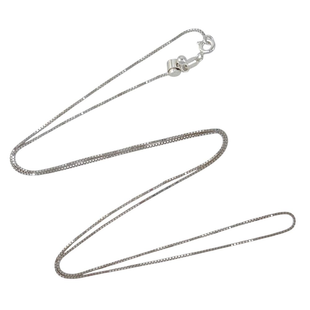 Box Link Chain Necklace | Vintage Sterling Silver 925 | Adjustable up to 22.5"